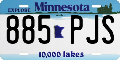MN license plate 885PJS