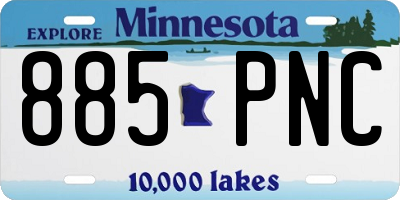 MN license plate 885PNC
