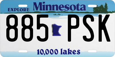 MN license plate 885PSK