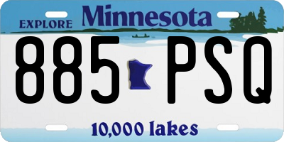 MN license plate 885PSQ