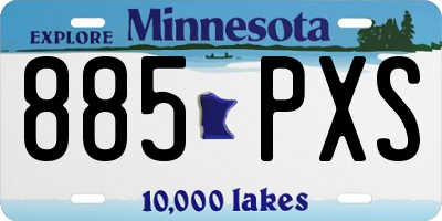 MN license plate 885PXS