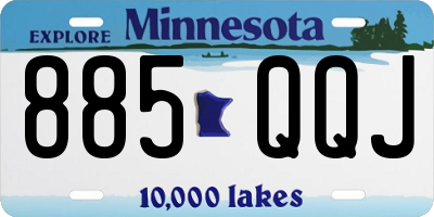 MN license plate 885QQJ