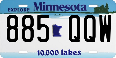 MN license plate 885QQW