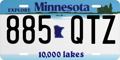 MN license plate 885QTZ