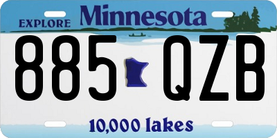 MN license plate 885QZB