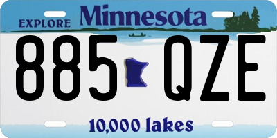 MN license plate 885QZE