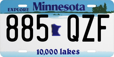 MN license plate 885QZF