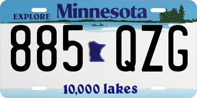 MN license plate 885QZG