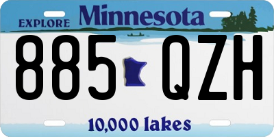 MN license plate 885QZH