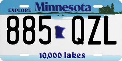MN license plate 885QZL
