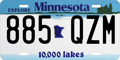 MN license plate 885QZM