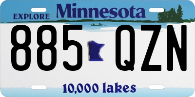 MN license plate 885QZN