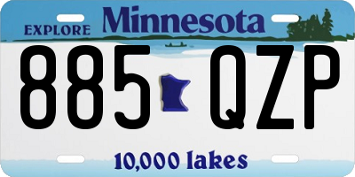 MN license plate 885QZP