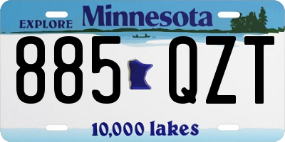 MN license plate 885QZT