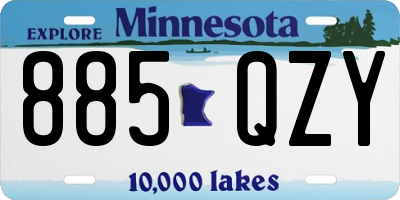 MN license plate 885QZY