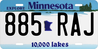 MN license plate 885RAJ