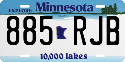 MN license plate 885RJB