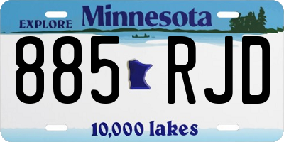 MN license plate 885RJD