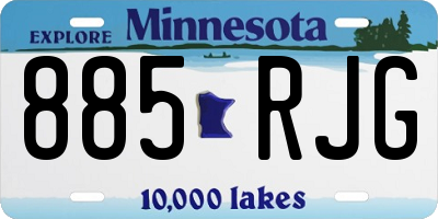 MN license plate 885RJG