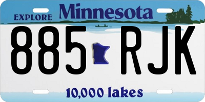 MN license plate 885RJK