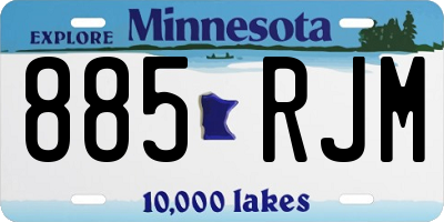 MN license plate 885RJM