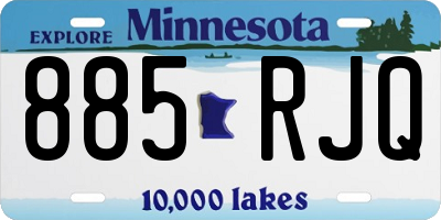 MN license plate 885RJQ