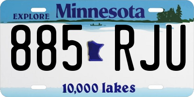 MN license plate 885RJU