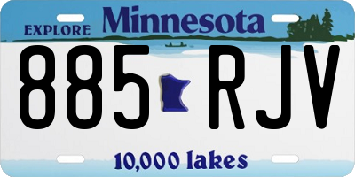 MN license plate 885RJV