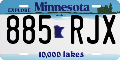 MN license plate 885RJX