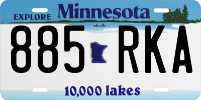 MN license plate 885RKA