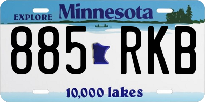 MN license plate 885RKB