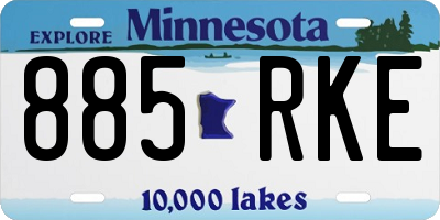 MN license plate 885RKE