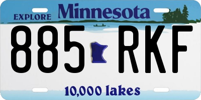 MN license plate 885RKF