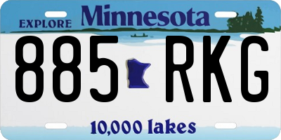 MN license plate 885RKG