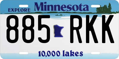 MN license plate 885RKK