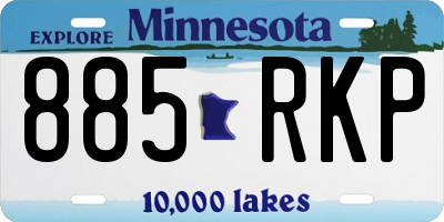 MN license plate 885RKP