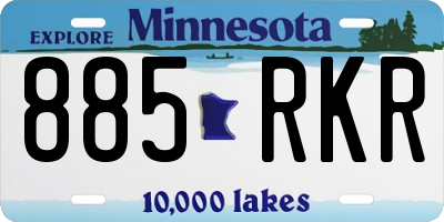 MN license plate 885RKR