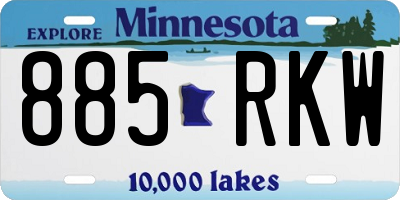 MN license plate 885RKW