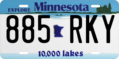MN license plate 885RKY