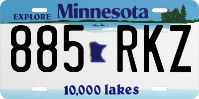 MN license plate 885RKZ