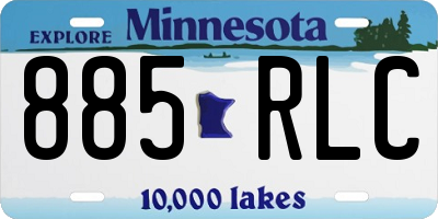 MN license plate 885RLC