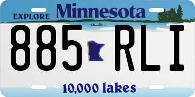 MN license plate 885RLI