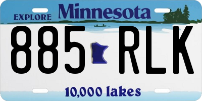 MN license plate 885RLK