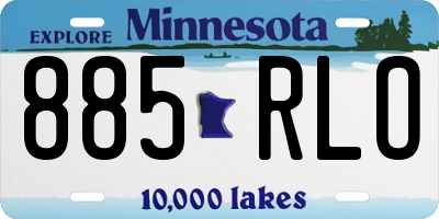 MN license plate 885RLO