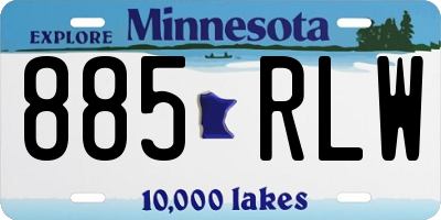 MN license plate 885RLW