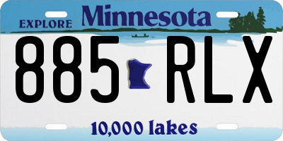 MN license plate 885RLX