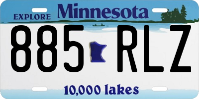MN license plate 885RLZ