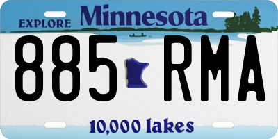MN license plate 885RMA