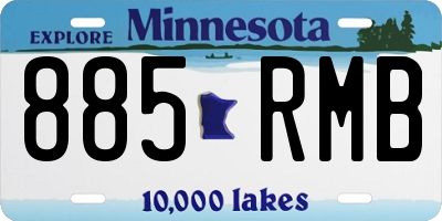 MN license plate 885RMB