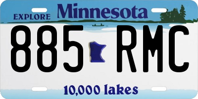 MN license plate 885RMC